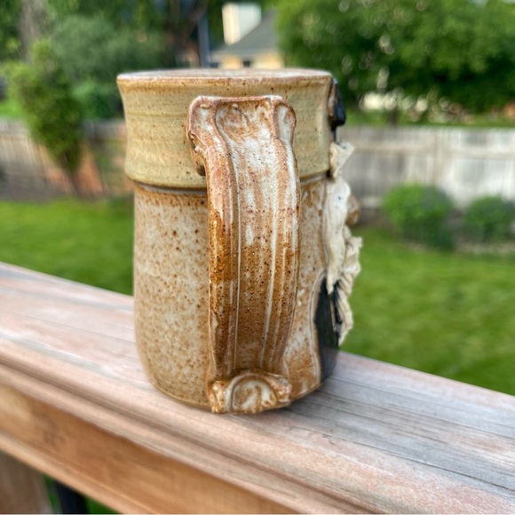 John Coiner Art Pottery Stoneware 3D Wizard Face Mug Coffee Cup 80s Vintage VTG - Picture 6 of 13